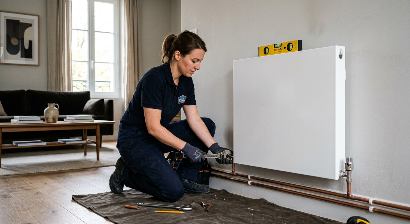 Installation de radiateur et robinet thermostatique à Sartrouville